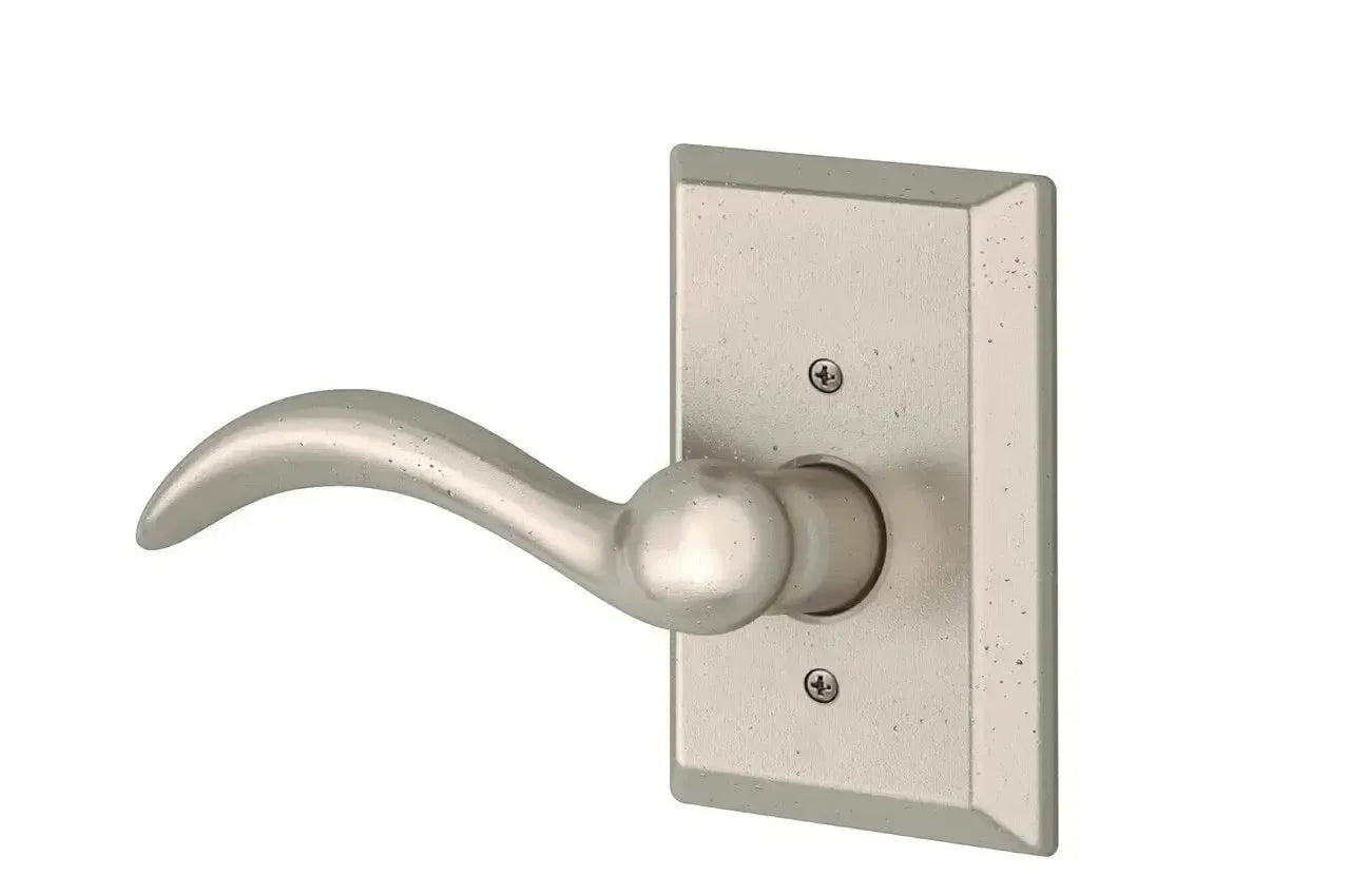 Baldwin ReserveBaldwin Arch Lever with Rustic Square Rosette in 