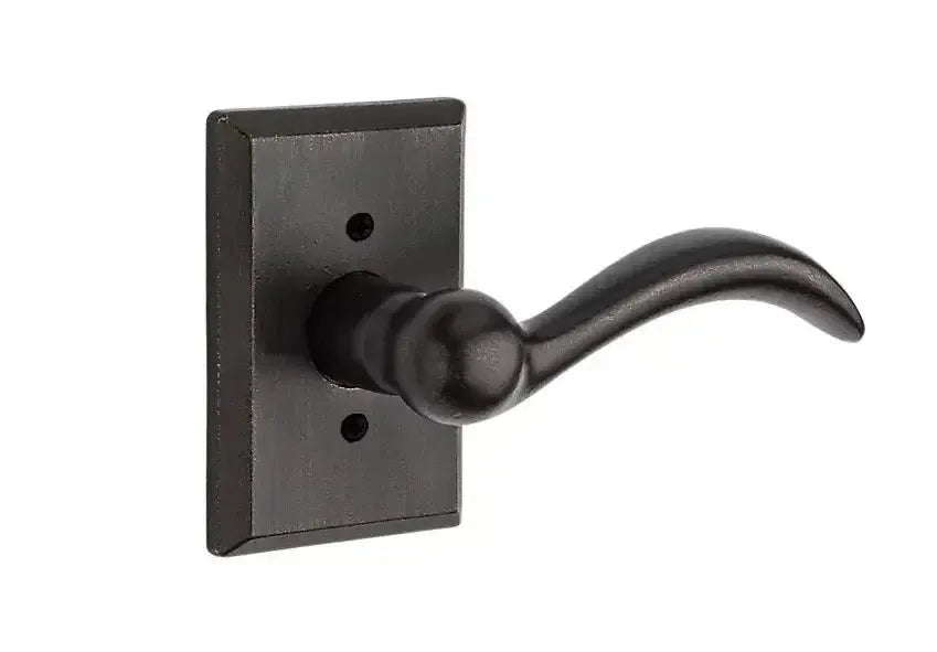 Baldwin ReserveBaldwin Arch Lever with Rustic Square Rosette in 