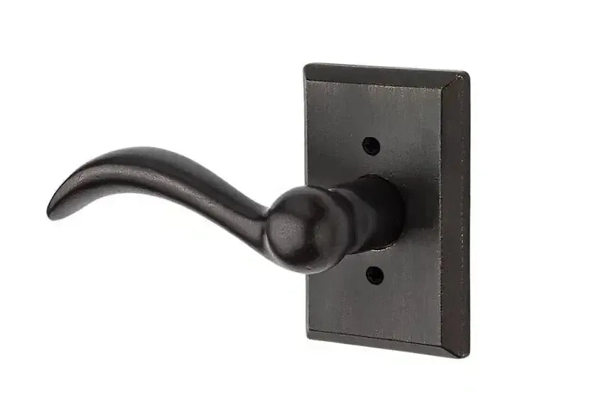 Baldwin ReserveBaldwin Arch Lever with Rustic Square Rosette in 