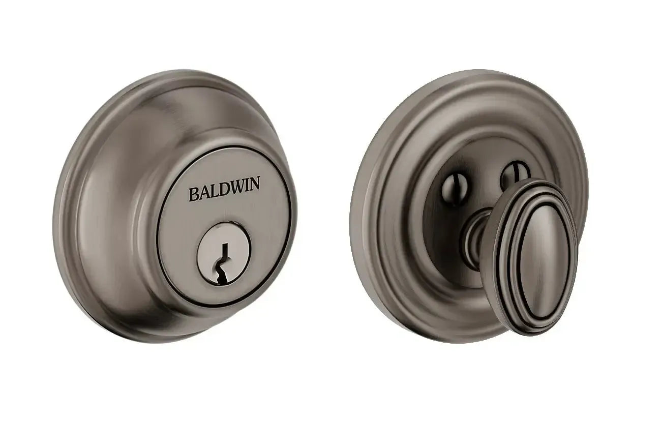 Baldwin Baltimore Level Deadbolt with WIFI & Bluetooth in Graphite Nickel finish