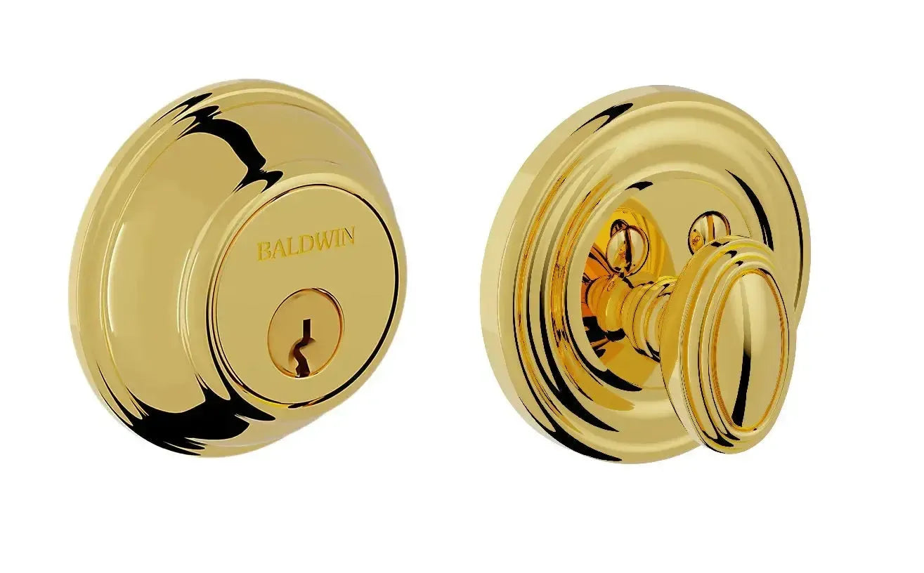 Baldwin Baltimore Level Deadbolt with WIFI & Bluetooth in Lifetime Polished Brass finish