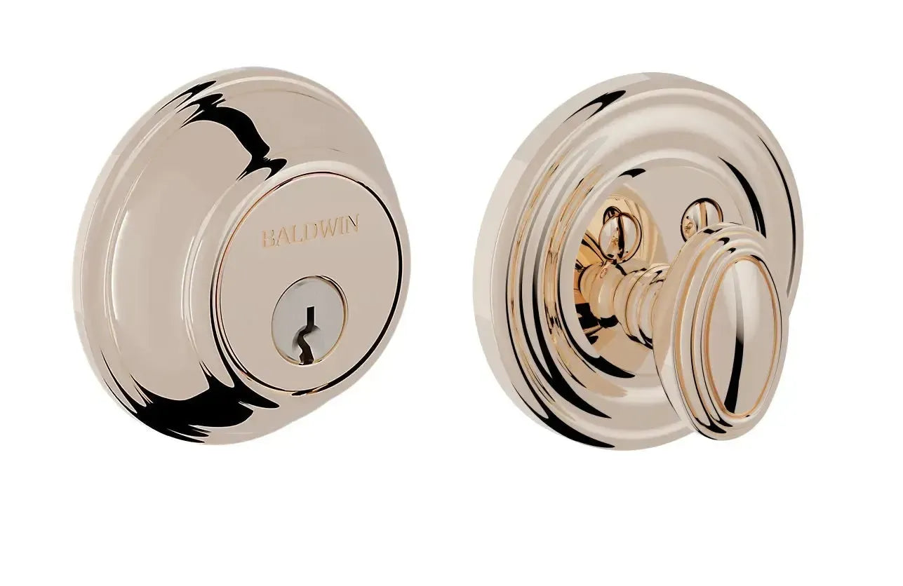 Baldwin Baltimore Level Deadbolt with WIFI & Bluetooth in Lifetime Polished Nickel finish