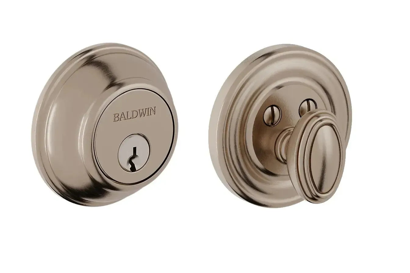 Baldwin Baltimore Level Deadbolt with WIFI & Bluetooth in Lifetime Satin Nickel finish