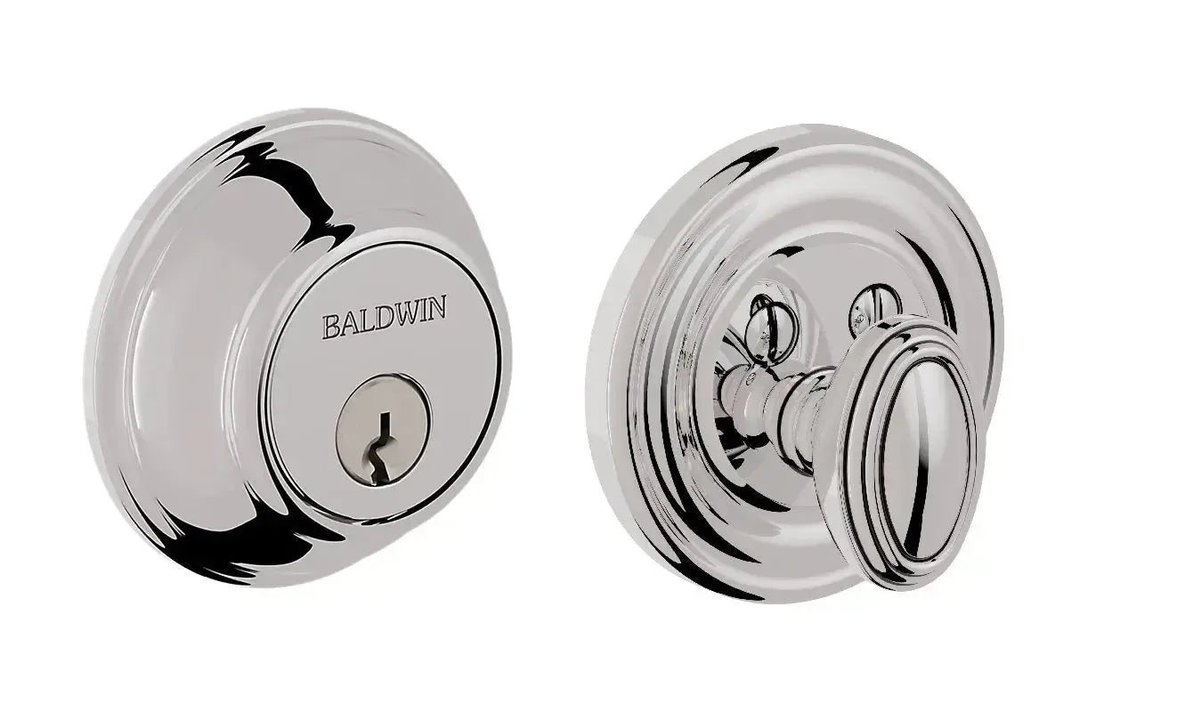 Baldwin Baltimore Level Deadbolt with WIFI & Bluetooth in Polished Chrome finish