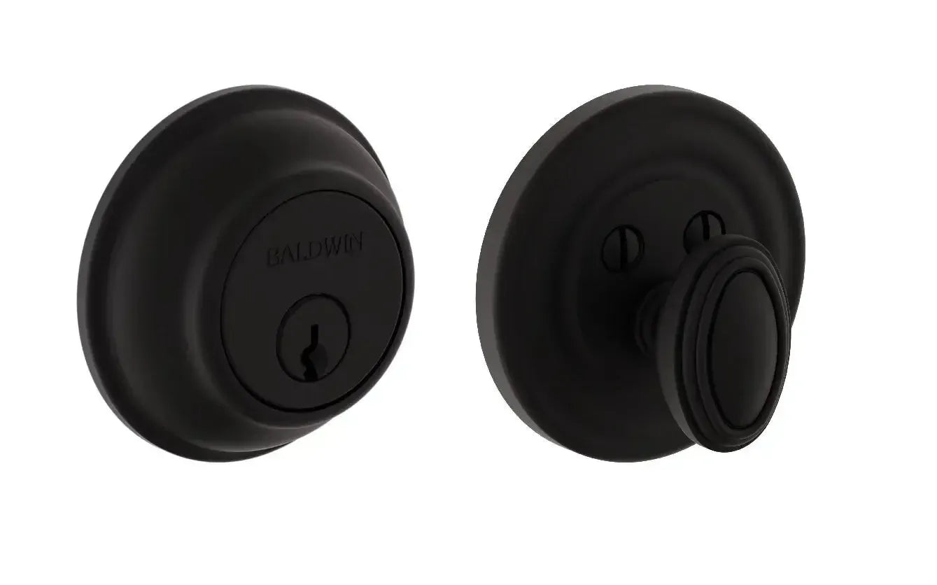 Baldwin Baltimore Level Deadbolt with WIFI & Bluetooth in Satin Black finish