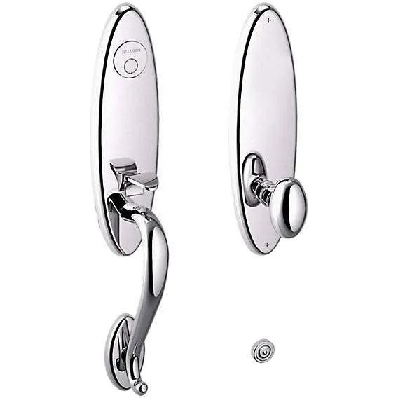 Baldwin Blakely Single Cylinder Handleset with Interior 5025 Egg Knob Polished Chrome
