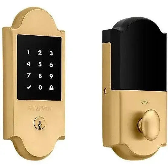 Baldwin Boulder Electronic Touchscreen Z-Wave Deadbolt in Lifetime Satin Brass finish