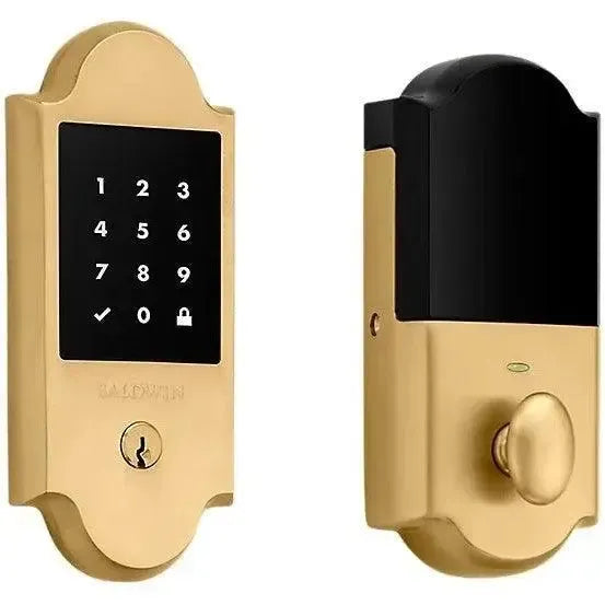 Baldwin Boulder Electronic Touchscreen Z-Wave Deadbolt in Vintage Brass finish
