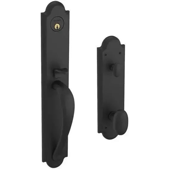 Baldwin EstateBaldwin Boulder Full Handleset With Interior 5024 Oval Knob in 