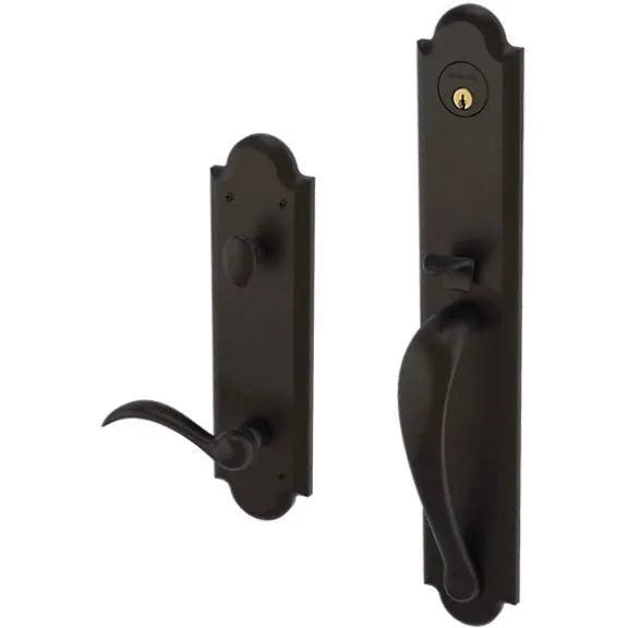 Baldwin Boulder Full Handleset with Interior 5452V Beavertail Lever Oil Rubbed Bronze