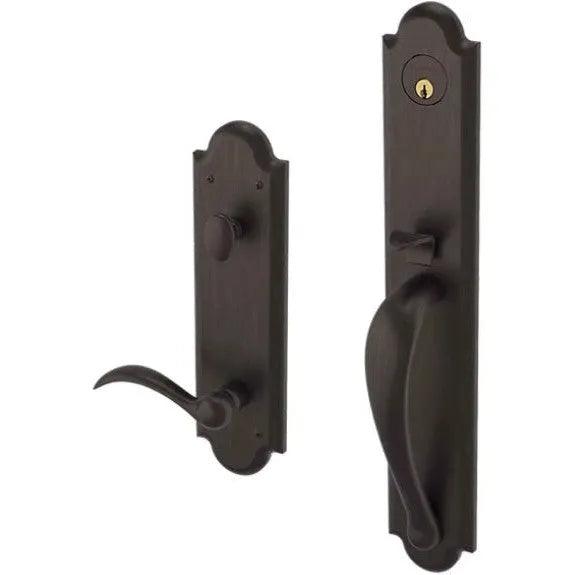 Baldwin Boulder Full Handleset with Interior 5452V Beavertail Lever Venetian Bronze