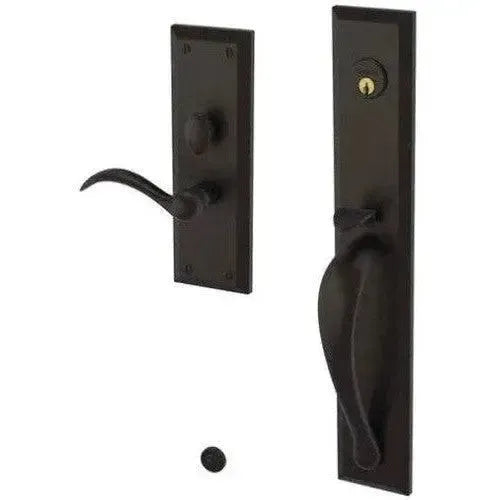 Baldwin Cody Full Escutcheon Mortise Handleset Trim with Interior Lever in Oil Rubbed Bronze finish