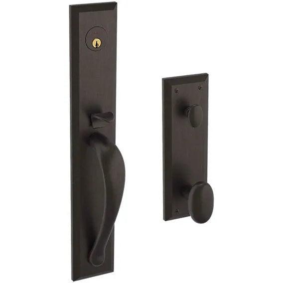 Baldwin Cody Full Handleset with Interior 5024 Oval Knob Venetian Bronze