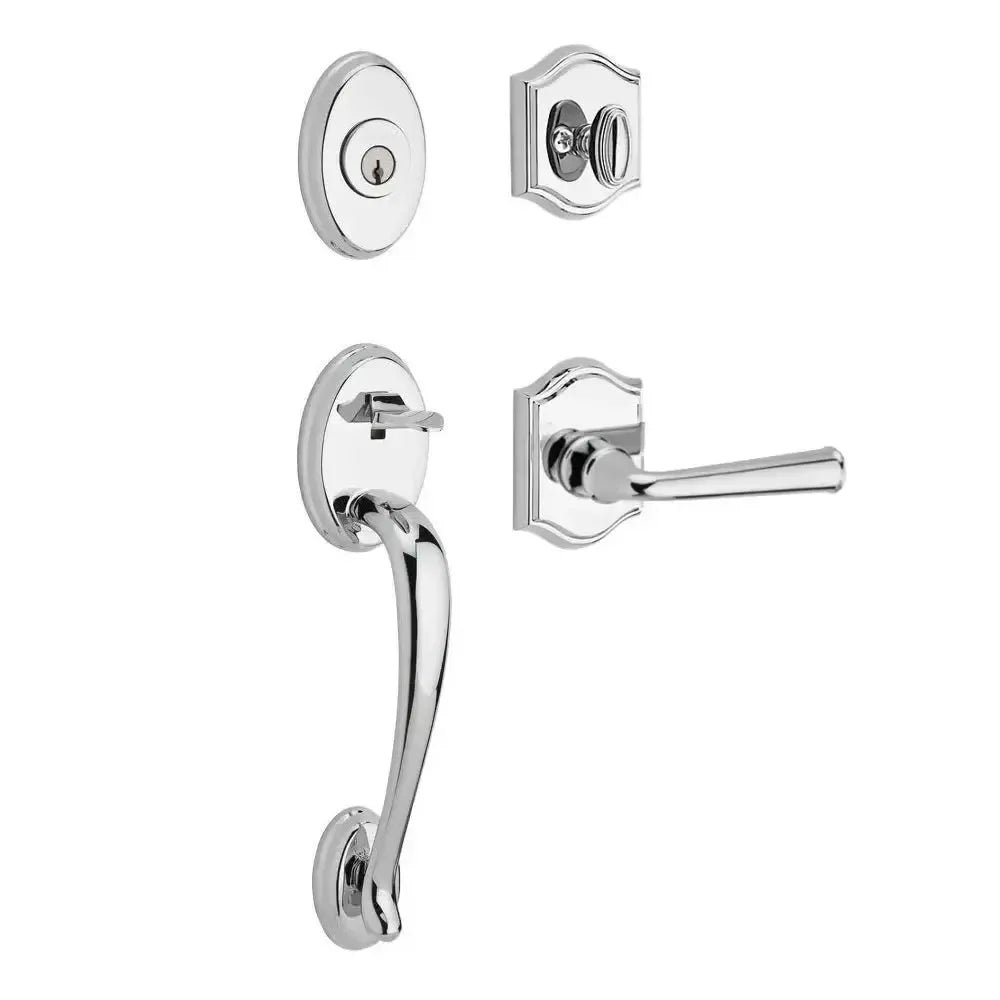 Baldwin ReserveBaldwin Columbus Handleset with Interior Federal Lever with Traditional Arch Rosette in 