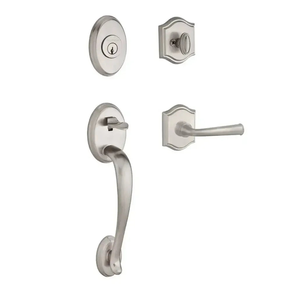 Baldwin ReserveBaldwin Columbus Handleset with Interior Federal Lever with Traditional Arch Rosette in 