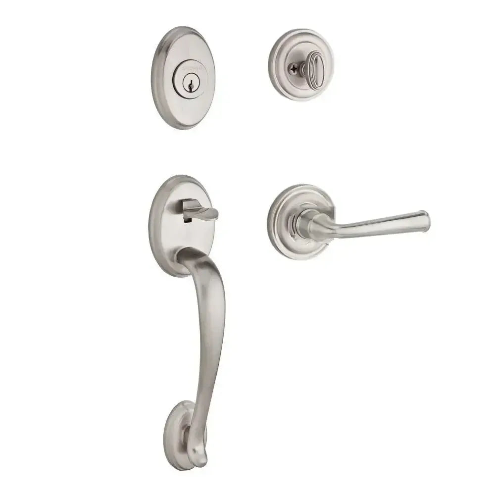 Baldwin ReserveBaldwin Columbus Handleset with Interior Federal Lever with Traditional Round Rosette in 