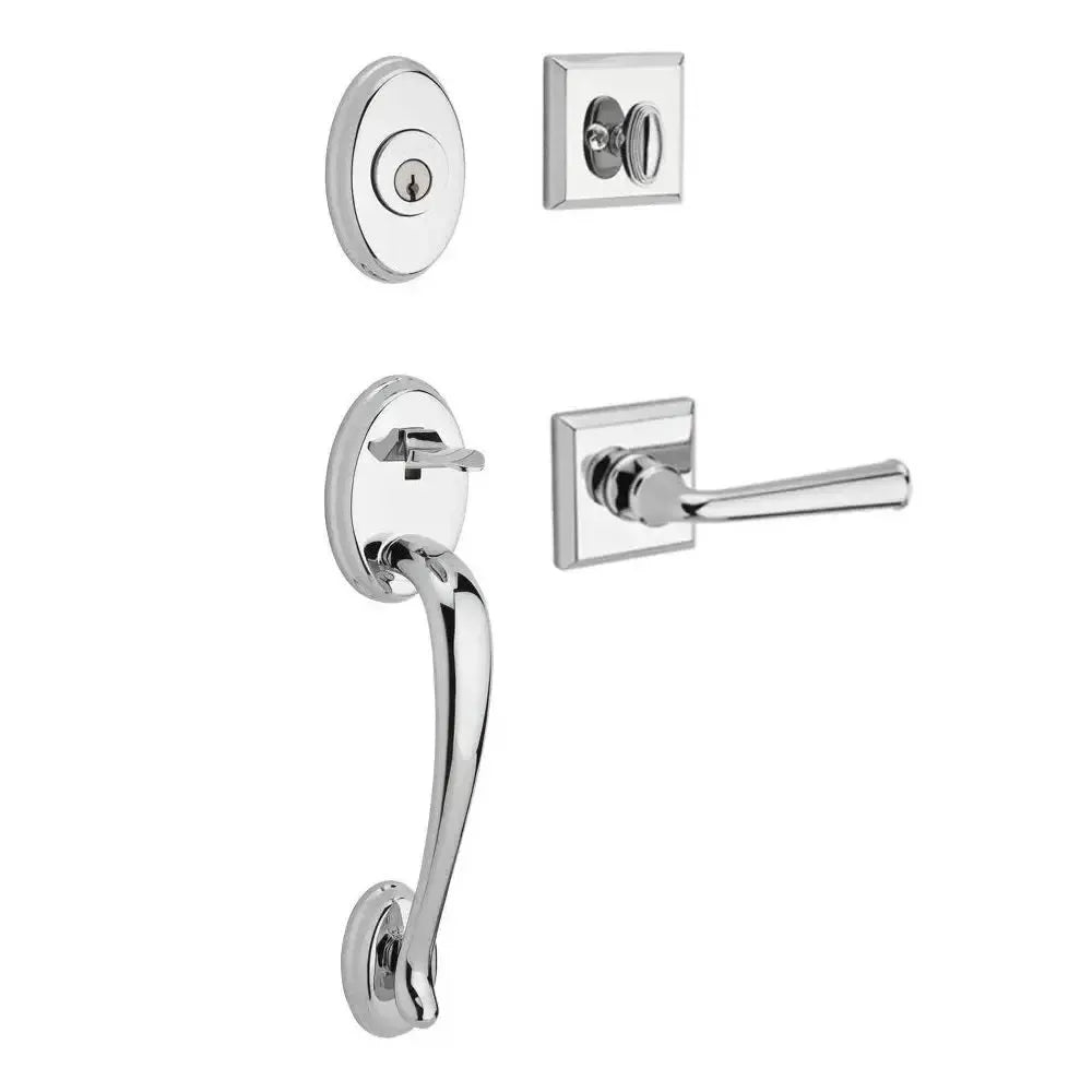 Baldwin ReserveBaldwin Columbus Handleset with Interior Federal Lever with Traditional Square Rosette in 