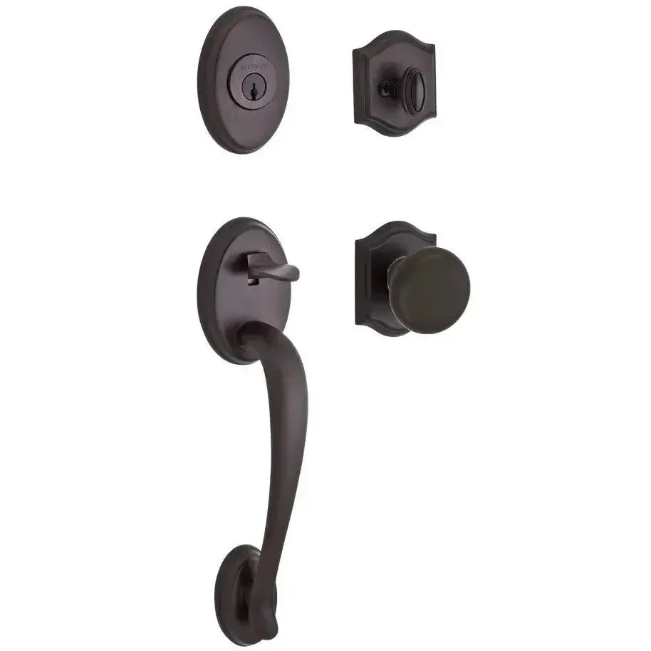 Baldwin ReserveBaldwin Columbus Handleset with Interior Round Knob with Traditional Arch Rosette in 