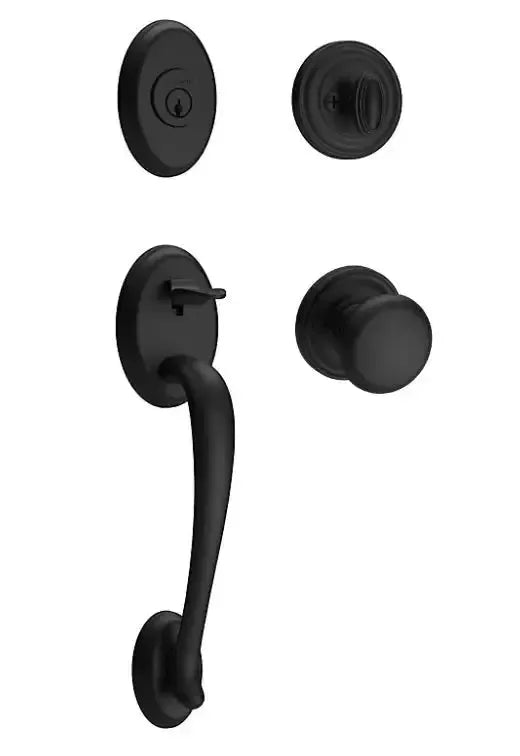 Baldwin ReserveBaldwin Columbus Handleset with Interior Round Knob with Traditional Round Rosette in 