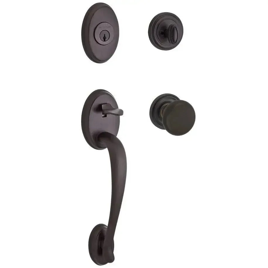 Baldwin ReserveBaldwin Columbus Handleset with Interior Round Knob with Traditional Round Rosette in 