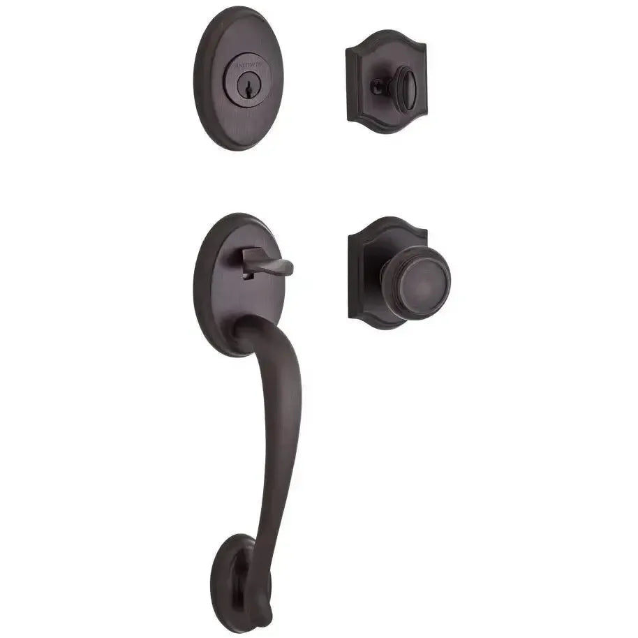 Baldwin ReserveBaldwin Columbus Handleset with Interior Traditional Knob with Traditional Arch Rosette in 