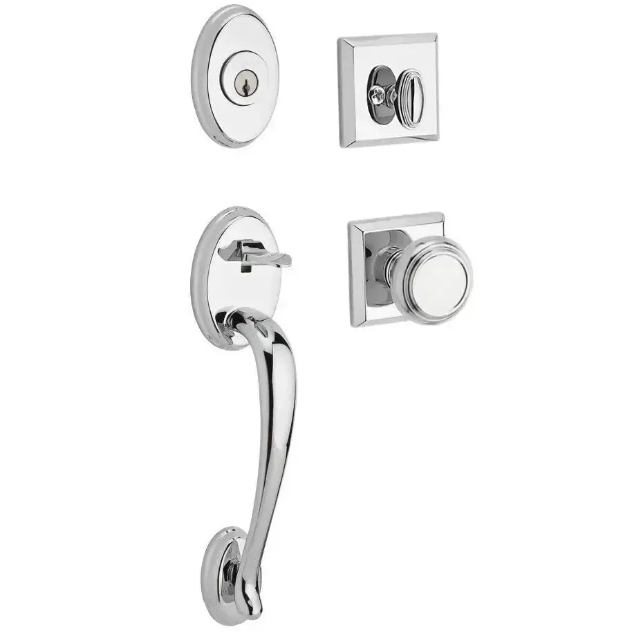 Baldwin ReserveBaldwin Columbus Handleset with Interior Traditional Knob with Traditional Square Rosette in 