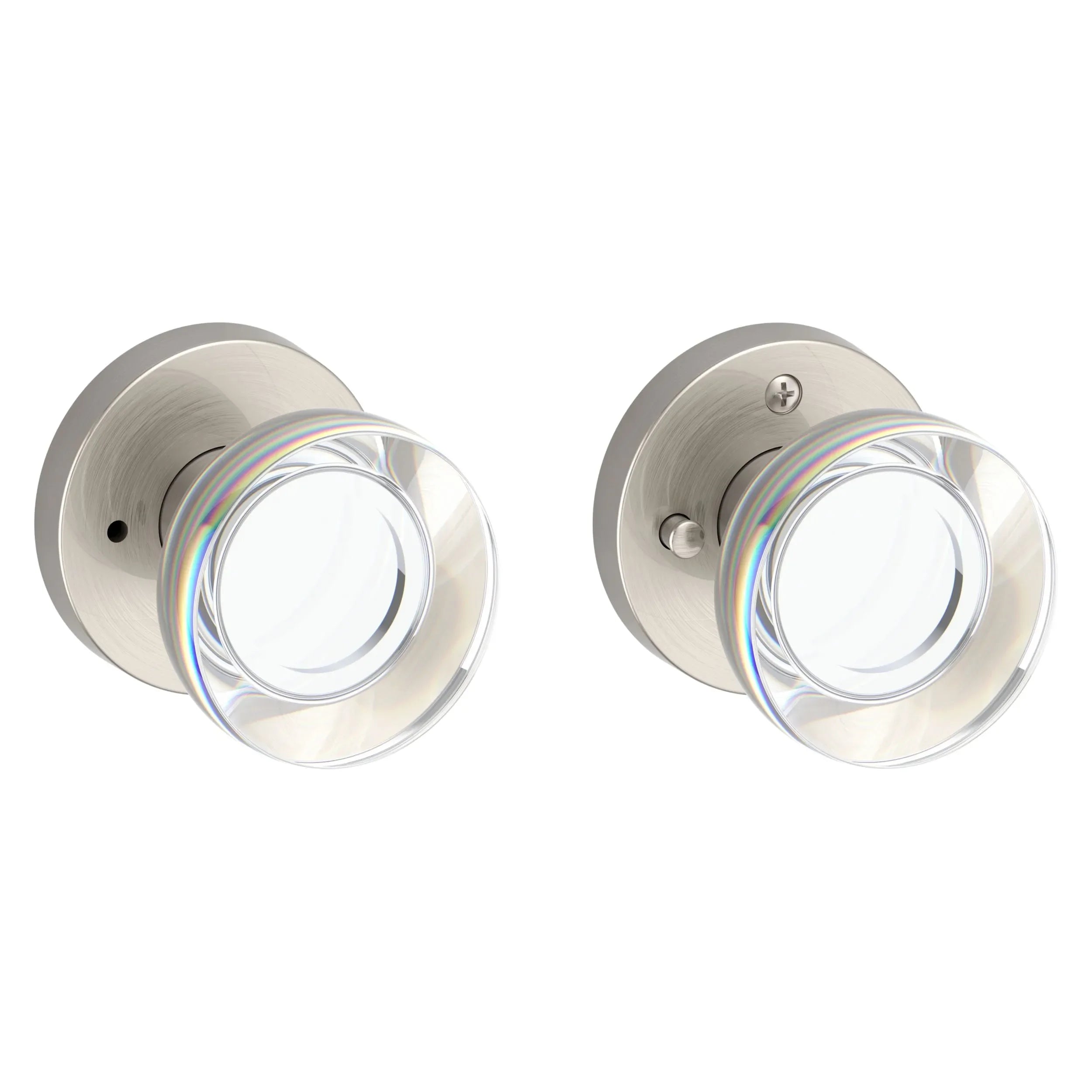 Baldwin ReserveBaldwin Contemporary Crystal Knob with Contemporary Round Rosette in 