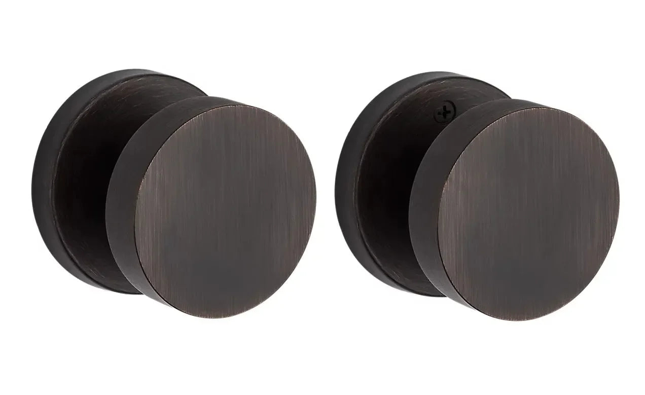 Baldwin Contemporary Knob with Contemporary Round Rosette Venetian Bronze