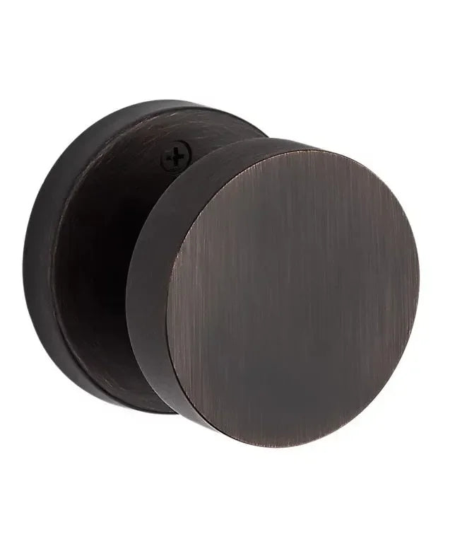Baldwin Contemporary Knob with Contemporary Round Rosette Venetian Bronze