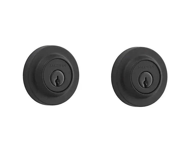 Baldwin Contemporary Round Deadbolt Satin Black
