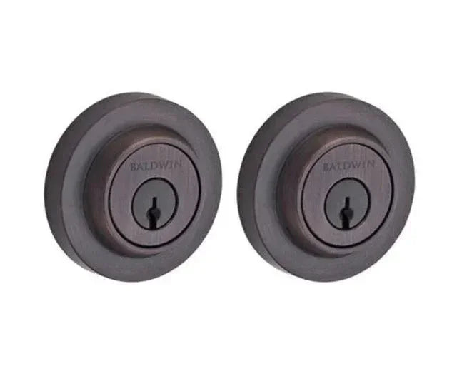 Baldwin Contemporary Round Deadbolt Venetian Bronze