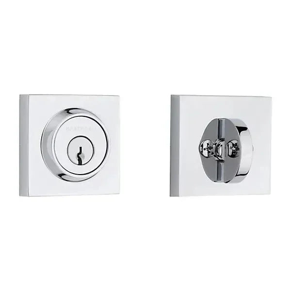 Baldwin Contemporary Square Deadbolt Polished Chrome