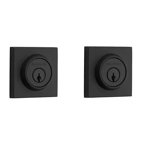 Baldwin Contemporary Square Deadbolt Satin Black