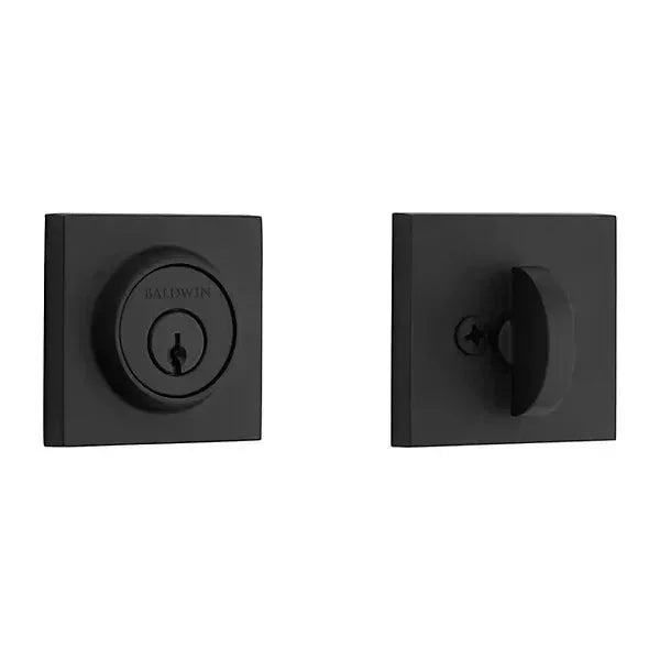 Baldwin Contemporary Square Deadbolt Satin Black