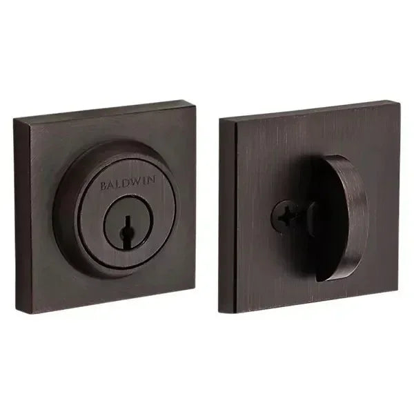Baldwin Contemporary Square Deadbolt Venetian Bronze