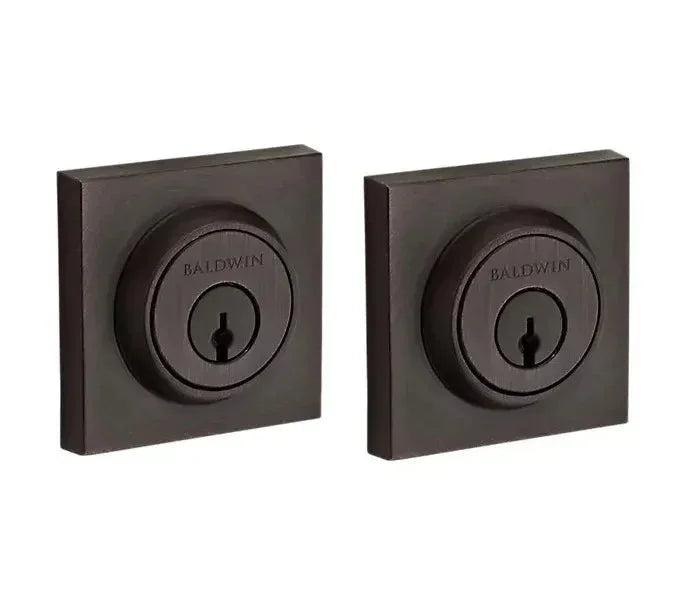 Baldwin Contemporary Square Deadbolt Venetian Bronze
