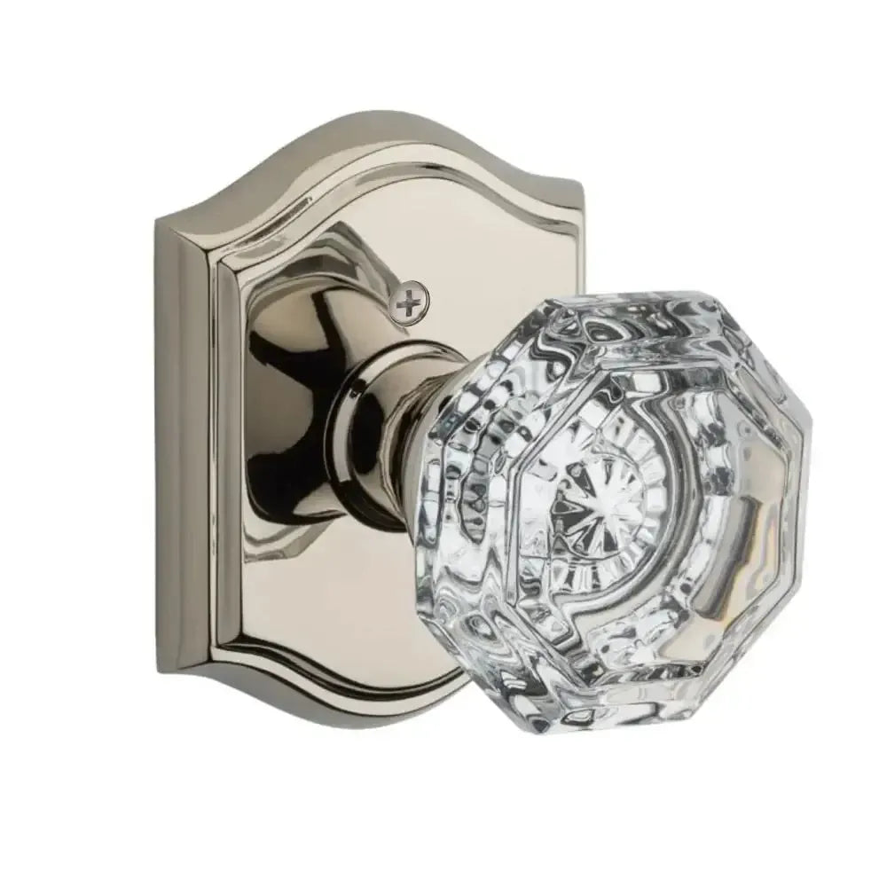 Baldwin ReserveBaldwin Crystal Knob with Traditional Arch Rosette in 