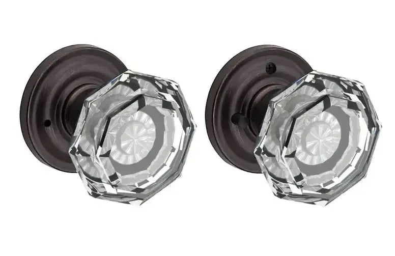 Baldwin ReserveBaldwin Crystal Knob with Traditional Round Rosette in 