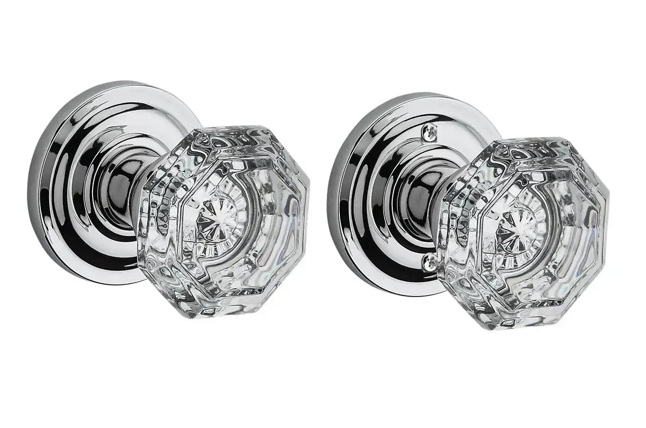 Baldwin ReserveBaldwin Crystal Knob with Traditional Round Rosette in 