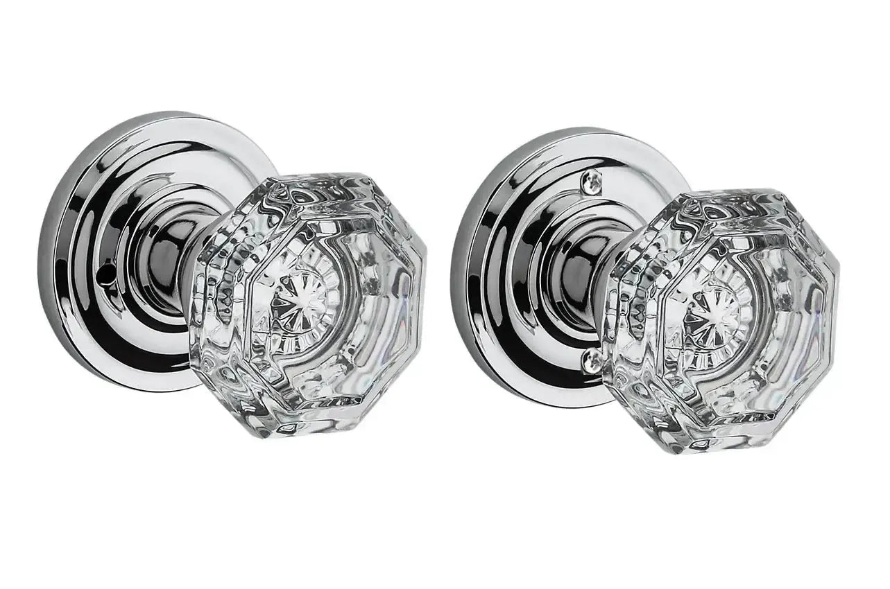 Baldwin ReserveBaldwin Crystal Knob with Traditional Round Rosette in 