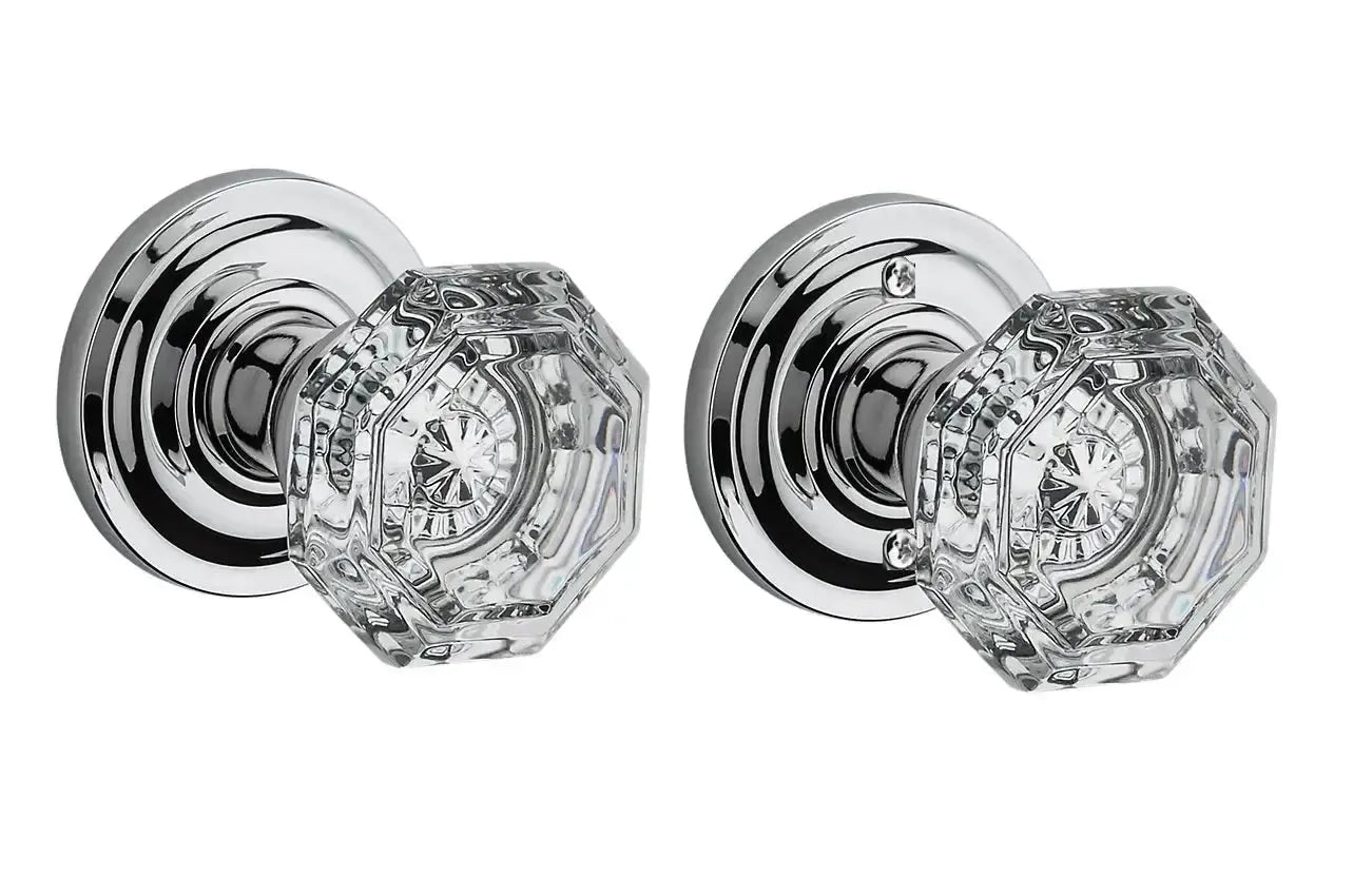 Baldwin ReserveBaldwin Crystal Knob with Traditional Round Rosette in 