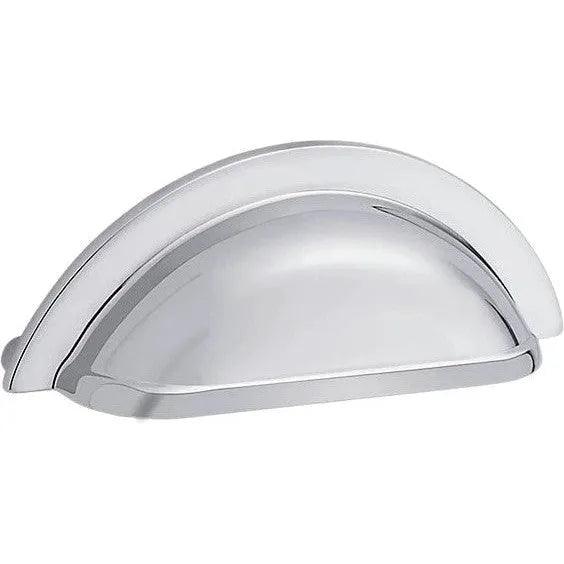 Baldwin Estate Cup Pull 4" in Polished Chrome finish