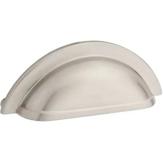 Baldwin Estate Cup Pull 4" in Satin Nickel finish