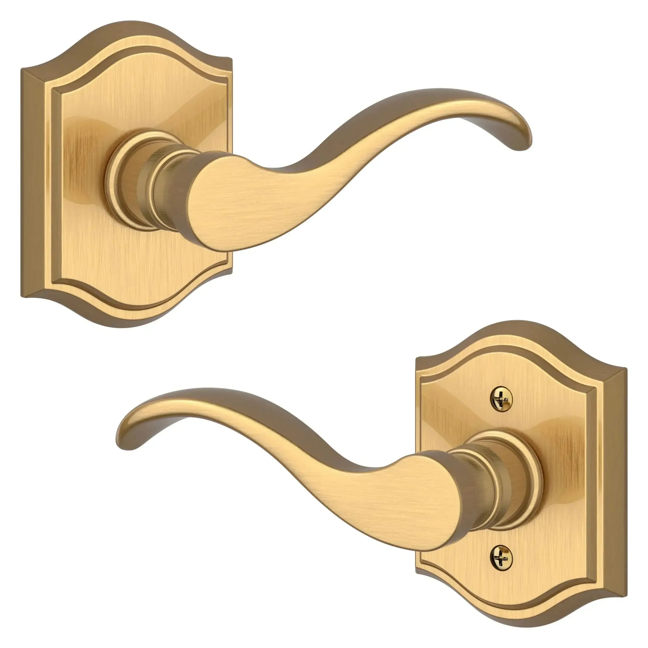 Baldwin ReserveBaldwin Curve Lever with Traditional Arch Rosette in 
