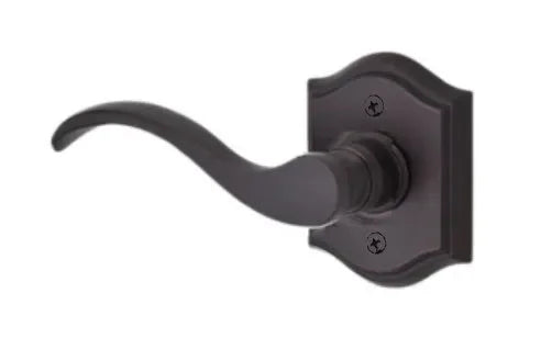 The Baldwin Reserve Curve Lever with Traditional Arch Rosette in Venetian Bronze finish.