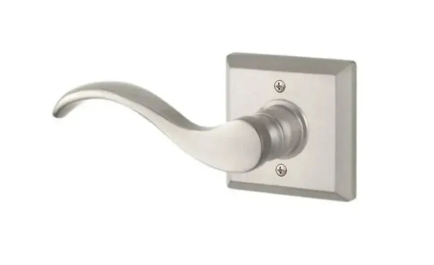 Baldwin ReserveBaldwin Curve Lever with Traditional Square Rosette in 