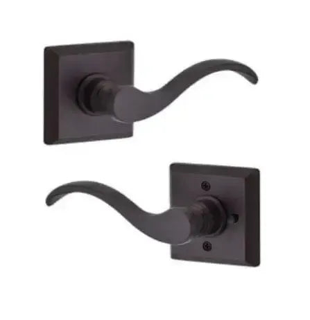 Baldwin ReserveBaldwin Curve Lever with Traditional Square Rosette in 