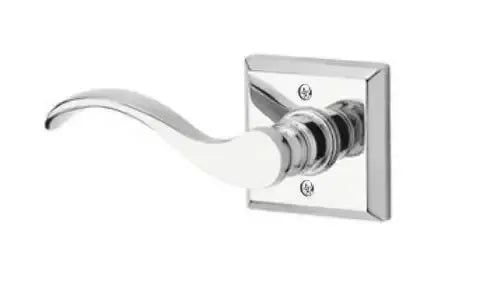 Baldwin ReserveBaldwin Curve Lever with Traditional Square Rosette in 