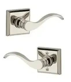 Baldwin ReserveBaldwin Curve Lever with Traditional Square Rosette in 