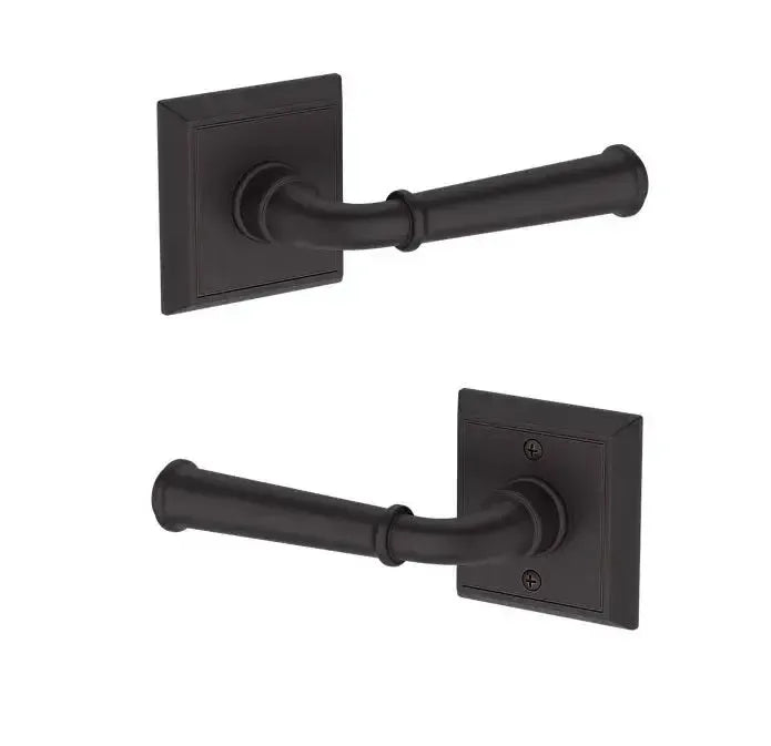 Baldwin Dunsmoor Lever with Chamfered Square Rosette in Venetian Bronze finish